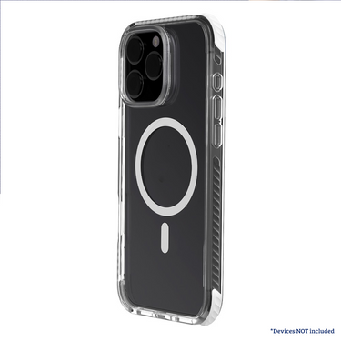iPhone 16 Pro Max Transparent Drop Protection Case Cover: Enhanced Guard for Screen and Camera, MagSafe Compatibility - Clear Grey